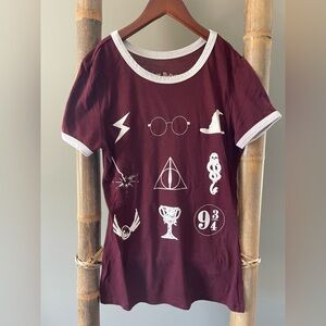 Warner Bros. Burgundy Kids T-Shirt with White Accents